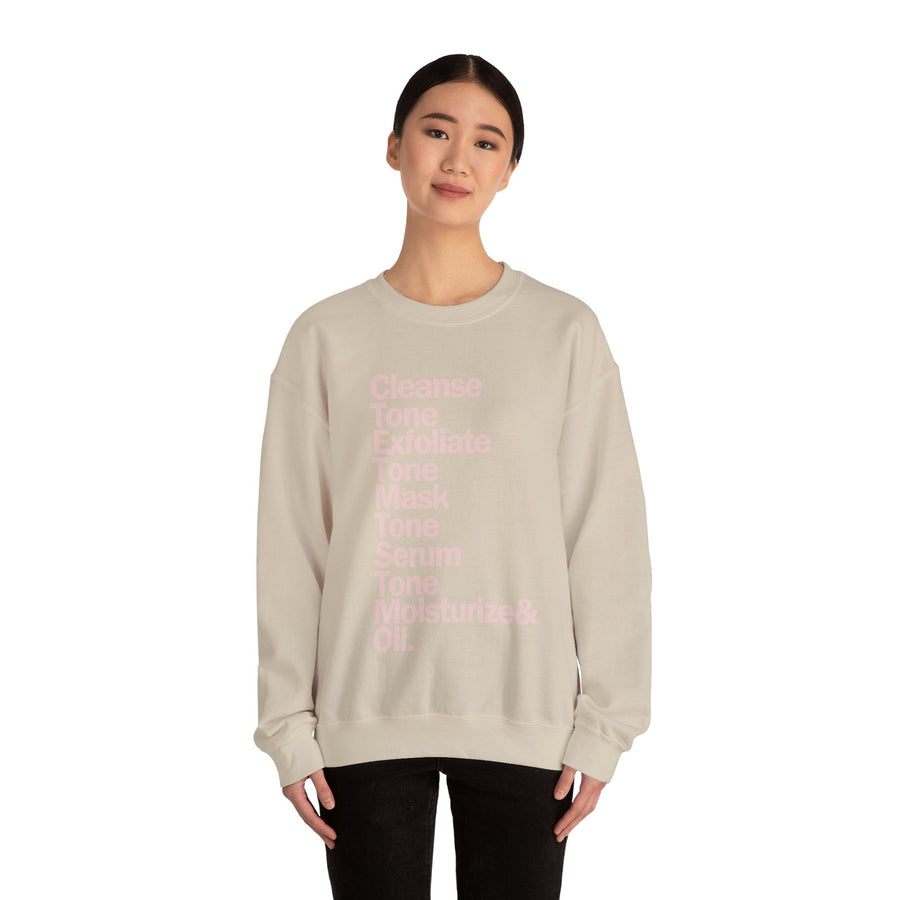 SkinCare Routine Crewneck Sweatshirt - SHOP LABeautyologist